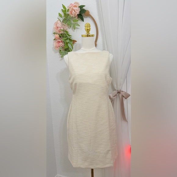 Mango Dresses & Skirts - NEW MNG Mango Cream Tweed Sheath Dress Size 8 - NEW With Tags!